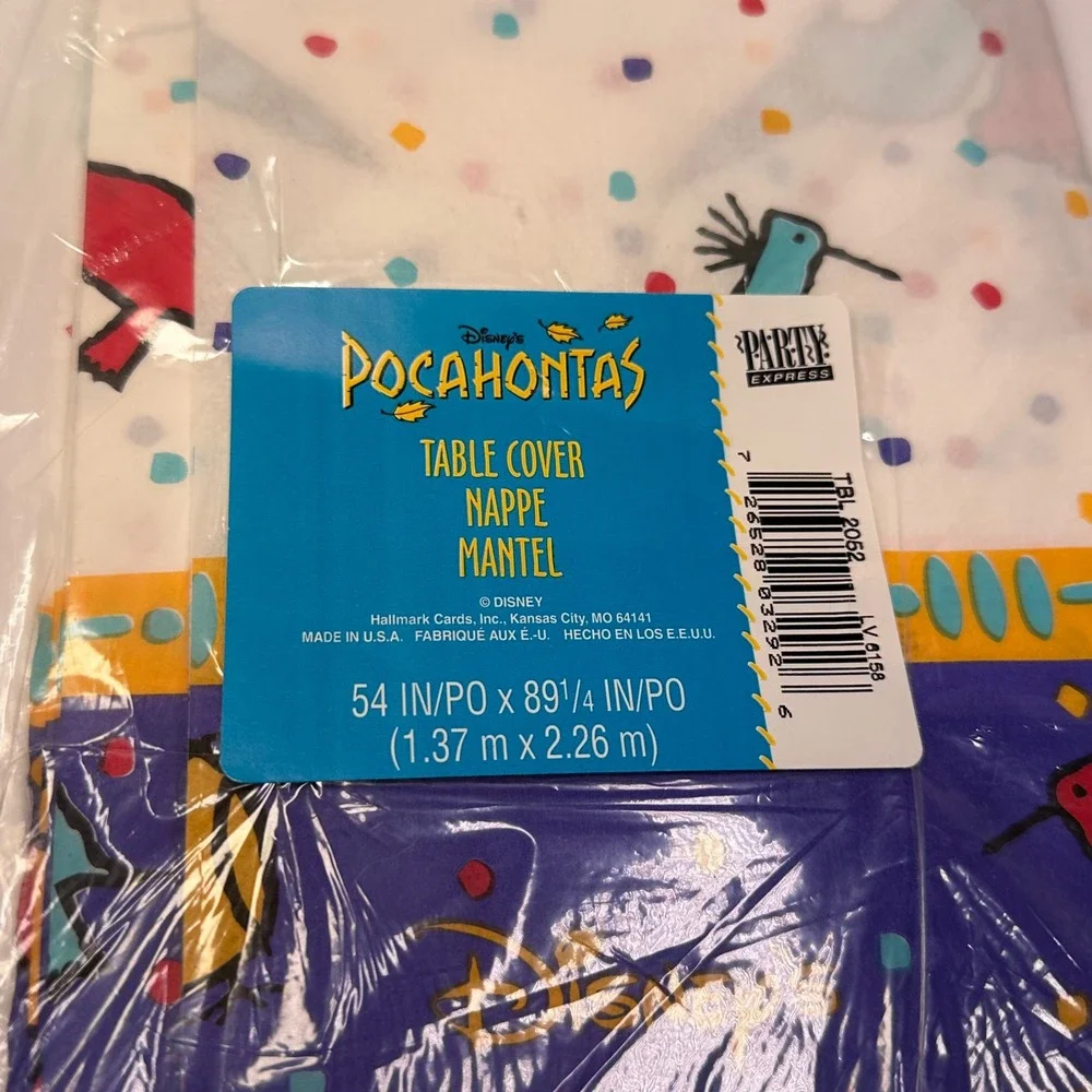 Disney Pocahontas‎ Party Express Table Cover Nappe Mantel 54 x 89 New Sealed